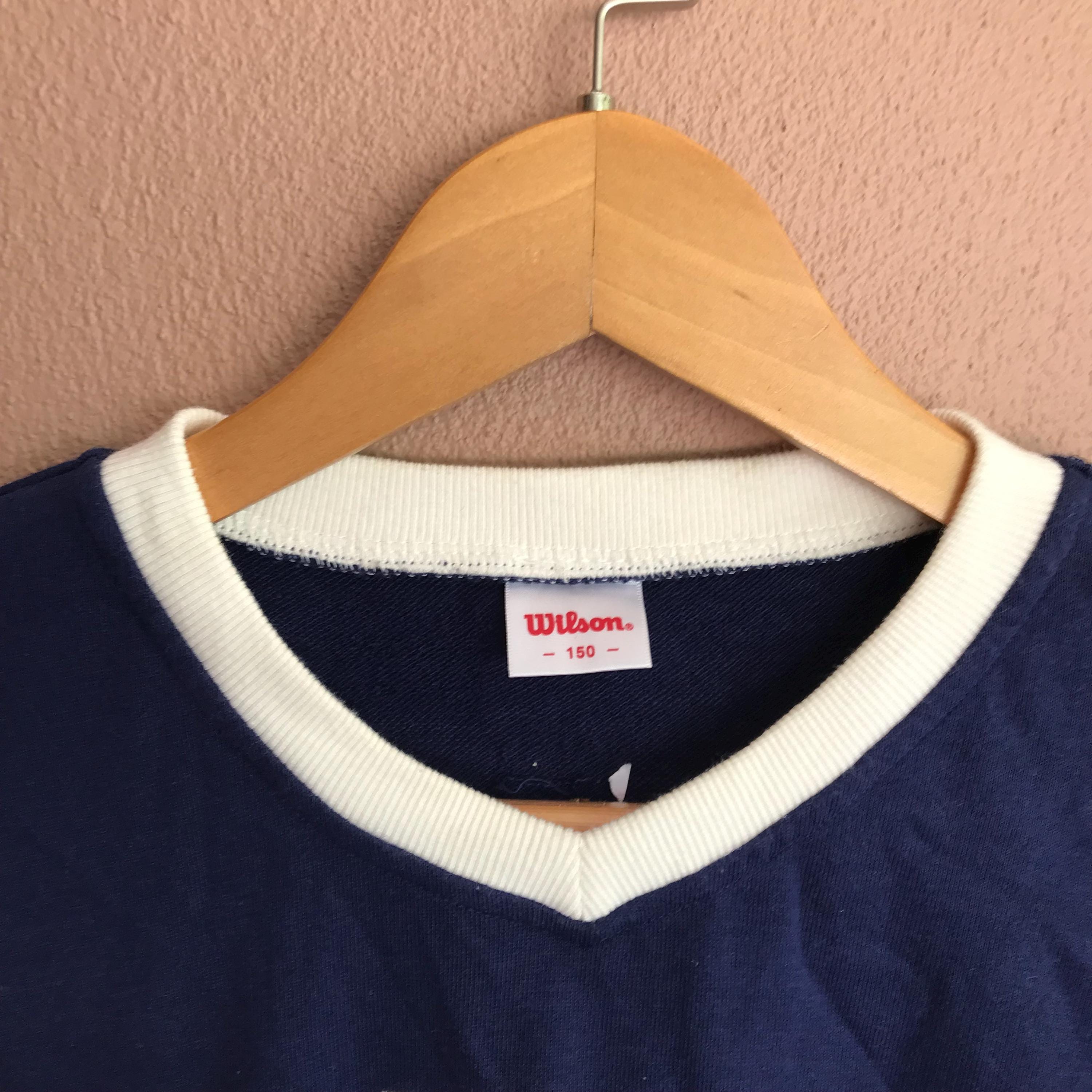Vintage Wilson Navy Blue #14 Sports Jersey, Classic Retro Athletic 