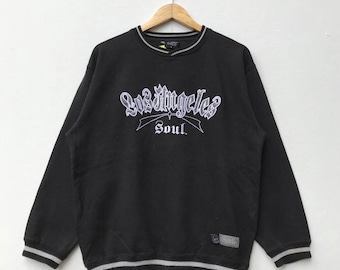 Los Angeles Soul Sweatshirt Pullover Urban Streetwear Comfort, LA Fashion Apparel Sweater Unisex style for versatility Size Medium