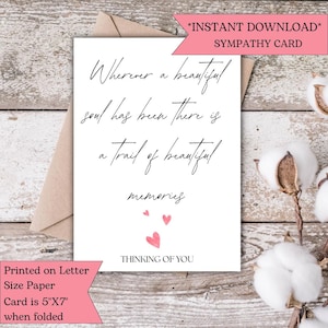 Sympathy Card-Thinking Of You Car-Condolence Card-Bereavement Card-Sorry For Your Loss Card-Sympathy Card Friend-Thinking Of You Gift
