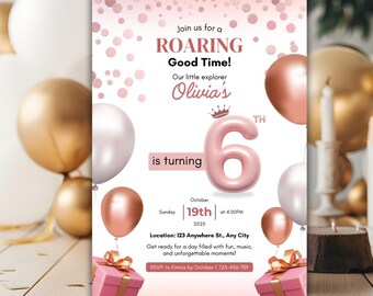 Inviti Compleanno 6 Anni Tema Starburst Rosa - Confezione Da 36 Con Buste, 120x172 Mm, Eco-friendly, Stampati UK - Foto 3