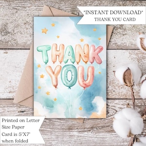 Tarjeta de agradecimiento divertida / Tarjeta de agradecimiento imprimible / Nota de agradecimiento para cualquier ocasión / Descarga instantánea / Digital / Tarjeta de gratitud