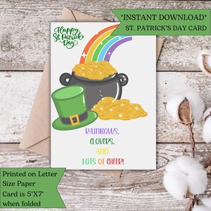 Cartão do Dia de São Patrício|Feliz Dia de São Patrício|Dia de São Patrício|17 de março|Dia de São Patrício|Cartões Irlandeses|Irlanda|Para Imprimir|Digital|Baixar