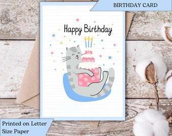Printable Birthday Card Digital Download Only - Etsy UK