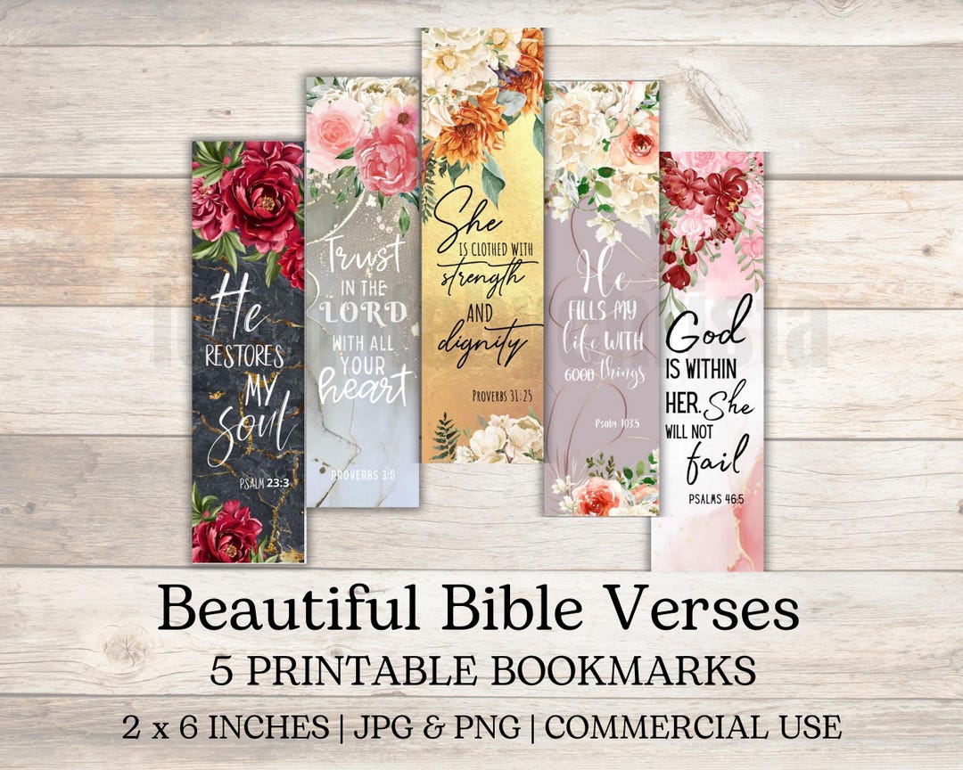 Christian Digital Printable Bookmarks|chrisitan Digital|bible ...
