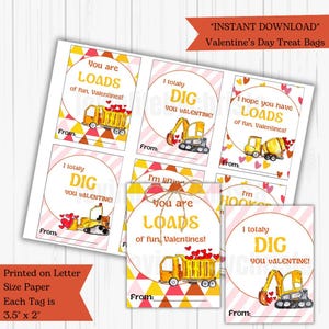 I Dig You Valentines&#39; Day Gift Tags|Classroom Valentine&#39;s Day Cards for Kids|Valentine&#39;s Day Gift Tags|Instant Download|February 14th