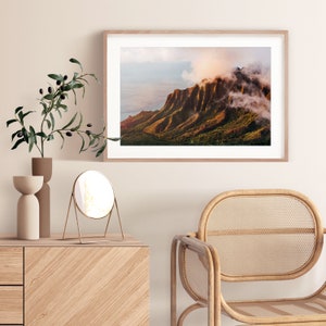 KAUAI Hawaii Mountain Print: Wall Art, Nature, Fine Art Photography, Mountain Time, Kalalau Valley, Landscape Photography, Modern