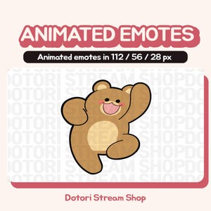 Animated Emote | Cute Dancing Bear Emote | Twitch Sub Emote, Discord Emote, Animation GIF Emote