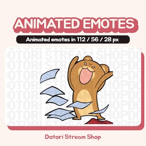 Animated Emote | Cute , Angry Bear Emote Flipping desk | Twitch Sub Emote, Discord Emote, Animation GIF Emotes