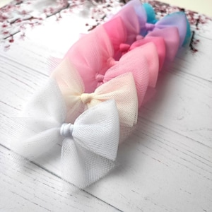 Hair bow tulle | Hair bow | Hair clip | Bows tulle | Gift | Hair band | Bow | Baptism | School | Headband