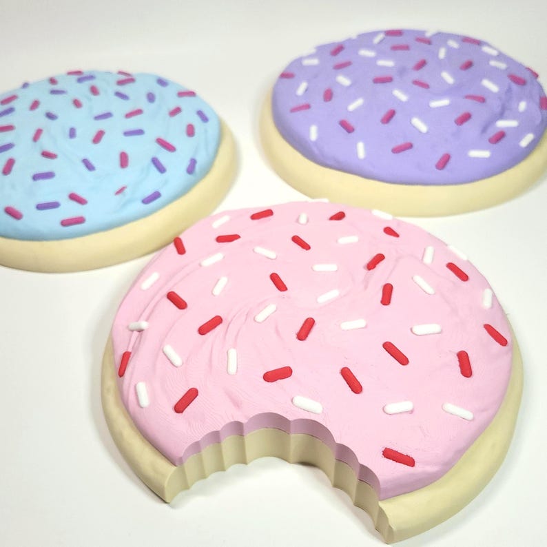 Jumbo 8" Frosted Sprinkle Sugar Cookie Wall Art: Maximalist 3D Food Decor image 6
