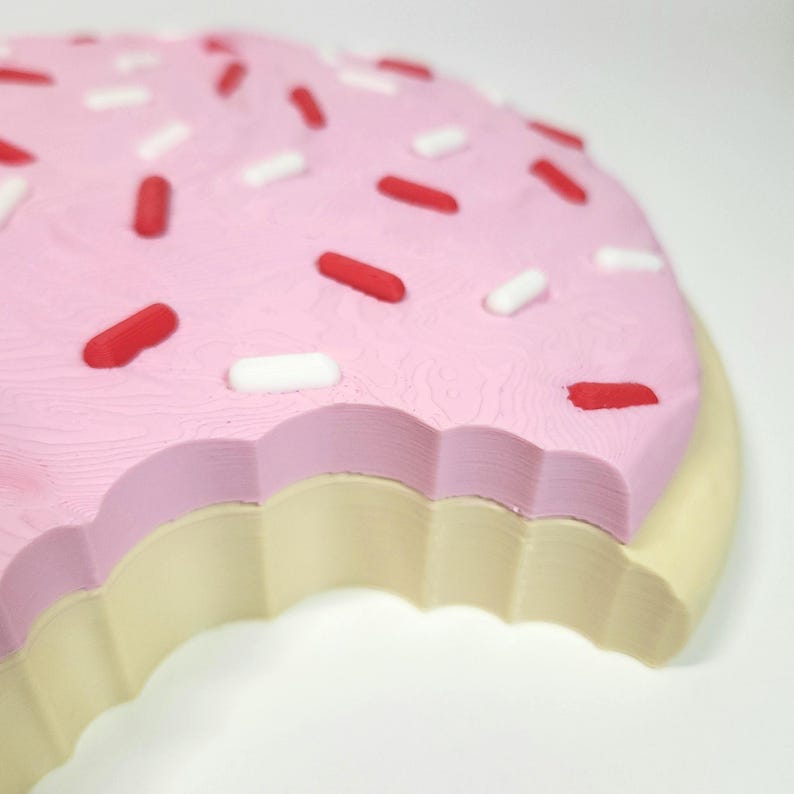 Jumbo 8" Frosted Sprinkle Sugar Cookie Wall Art: Maximalist 3D Food Decor image 9