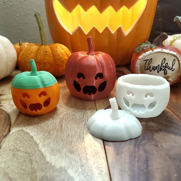 DIGITAL [Classic Jack-O-Lantern Decorative Pumpkin Jar - Fun Halloween Holiday Decoration] STL Files for 3D Printing