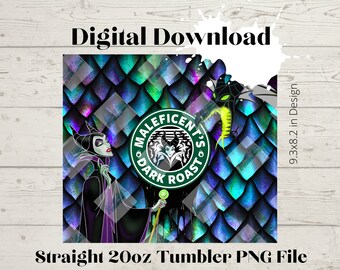 Dragon Queen- 20 oz Skinny Straight Sublimation Tumbler Wrap High resolution PNG file DOWNLOAD