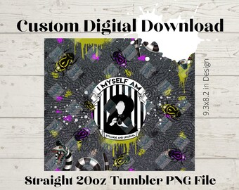 Strange and Unusual -20oz Skinny Straight Tumbler design High Resolution PNG file DOWNLOAD