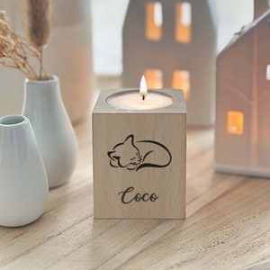 Mourning Cat, Tealight Holder, Rainbow Bridge, Cat Died, Memorial Cat, Remembrance Cat, Cat, Mourning Pet