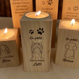 Tealight holder, rainbow bridge, dog died, memorial dog, mourning dog, remembrance dog, dog, mourning pet