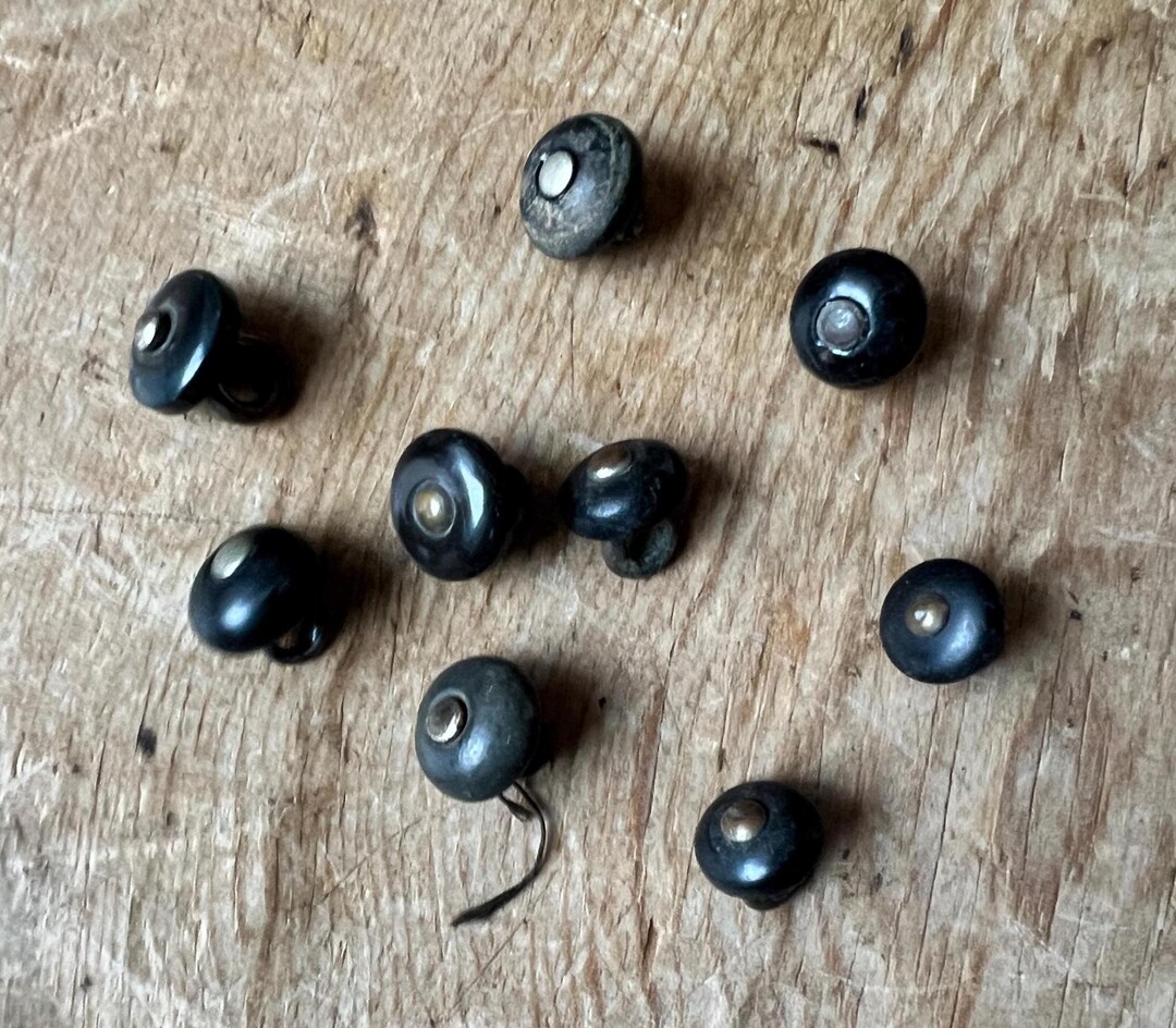 Antique Shoe Buttons With Center Stem - Etsy