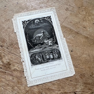 Antique French Catholic Prayer Card