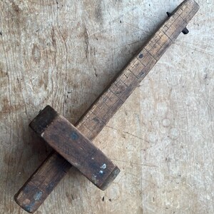 Early Antique Wood Scribe / Handmade Primitive Country
