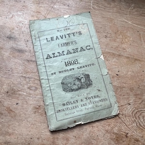 Antique Leavitt&#39;s Farmer&#39;s Almanac Dated 1898