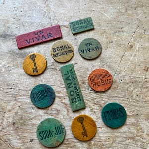 Vintage French Jetons / Wood Tokens