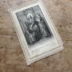 Antique French Catholic Prayer Card