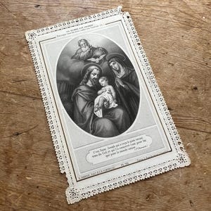 Antique French Catholic Prayer Card