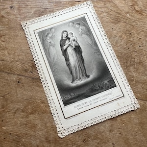 Antique French Catholic Prayer Card