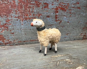 Vintage German Style Wooly Sheep Ornament: Putz Christmas Decor - Etsy