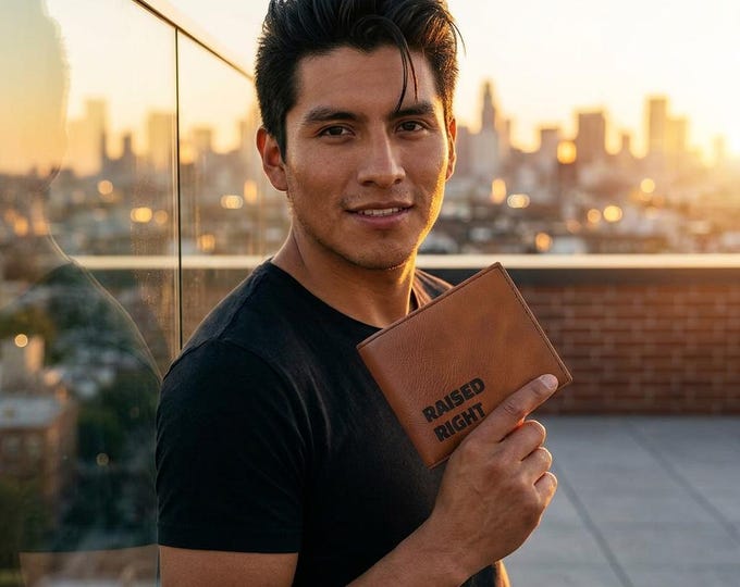 Raised Right | Bi-Fold Wallet, Gift for him