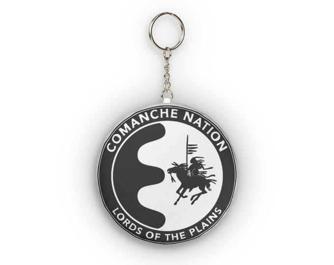 Comanche Nation Lords of the Plains Keychain | Custom Shape Mini Plush Keychain