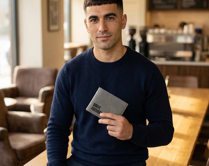 Drive Focused bi-fold wallet | Precision Over Ego design, Gift for him