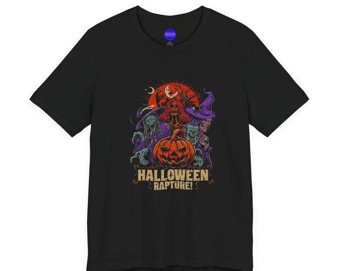 Halloween Rapture Unisex Tee, Spooky Shirt, Halloween Costume, Gift for Ghost Lovers, Festival Apparel, October Celebration