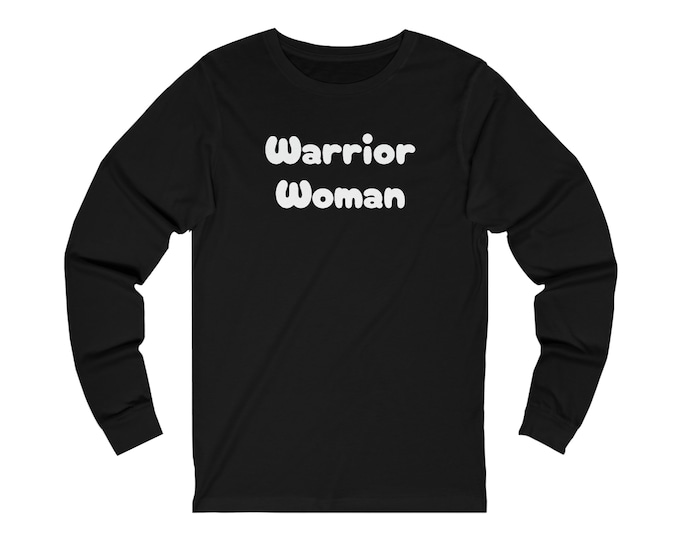 Warrior Woman Unisex Long Sleeve Tee – Native American Designed | Indigenous-Owned Brand | Comfortable & Empowering Statement Shirt