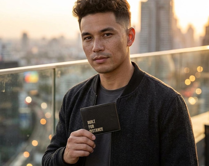 Built For Distance Smooth Is Fast wallet | Bi-Fold Wallet, Black Silver, Black Gold, Rustic Gold
