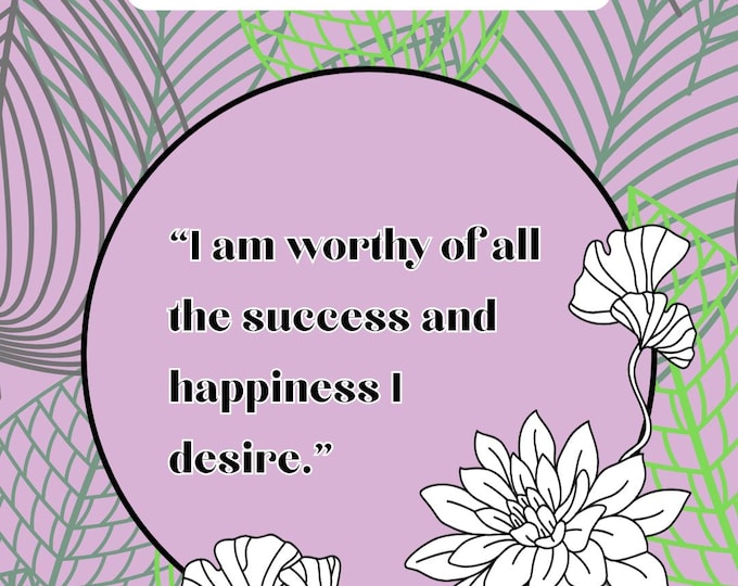 30 Day Positive Affirmations Kit for Female Go Getters | Canva Instagram 4:5 Post Templates | Motivational Social Media Content