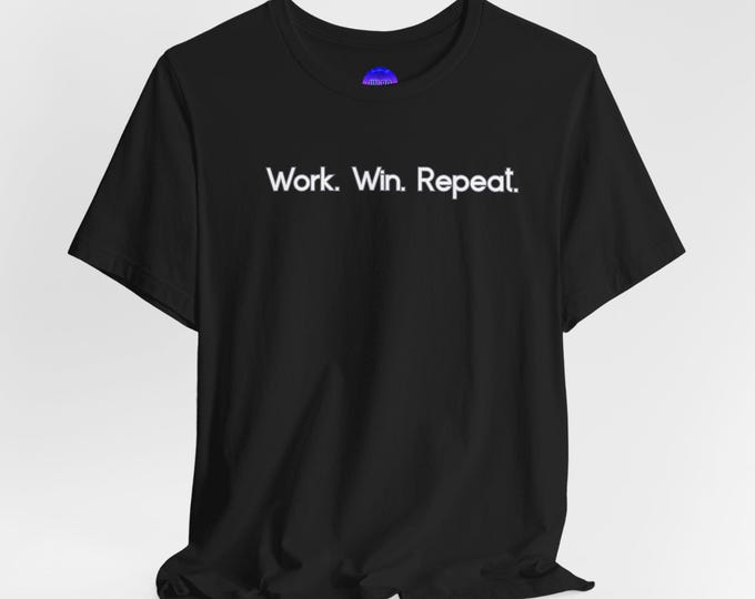 Work. Win. Repeat. Capricorn Zodiac Tee | Motivational Minimalist Typography T-Shirt