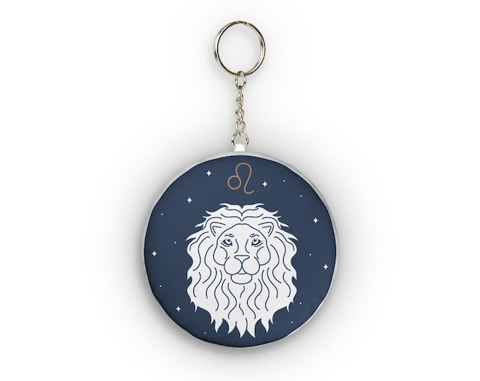 Leo Zodiac Lion Custom Shape Mini Plush Keychain | Astrology Charm