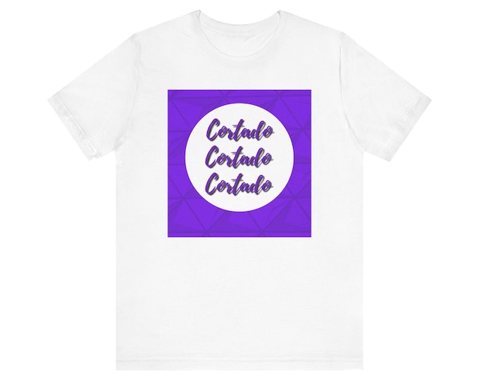 Cortado Cortado Cortado purple graphic Unisex Jersey Short Sleeve Tee