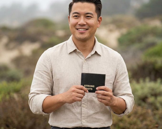 Strong Roots | Bi-Fold Wallet | Black God, Black Silver, Rustic Gold, Gift for him