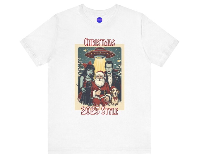 Christmas 2025 Style T-Shirt | Vintage Horror Santa, Zombie and Vampire