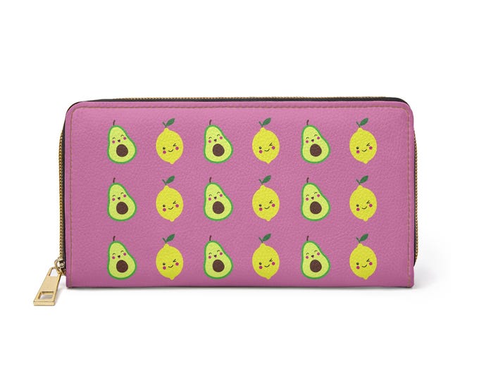 Lemons and Avocados Faux Leather Wallet