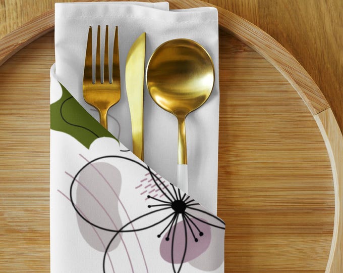 White Boho Cloth Napkin Set – 4 Pieces