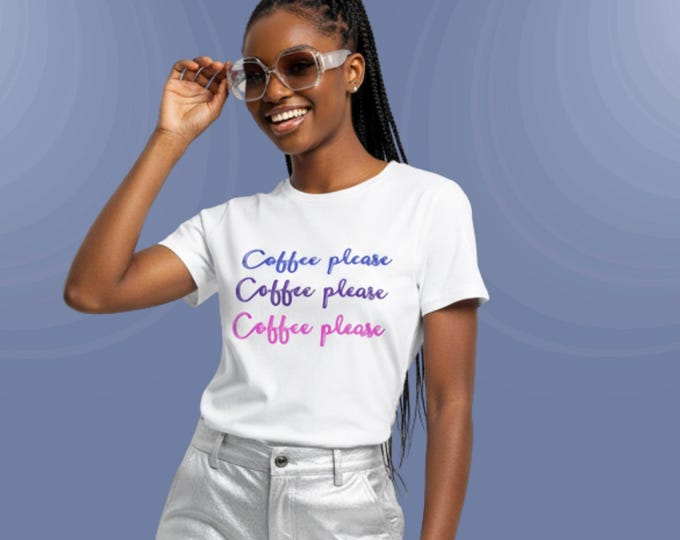 Coffee Please Graphic Tee, Unisex Jersey Short Sleeve