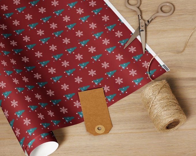 Boho Style Christmas Wrapping paper roll