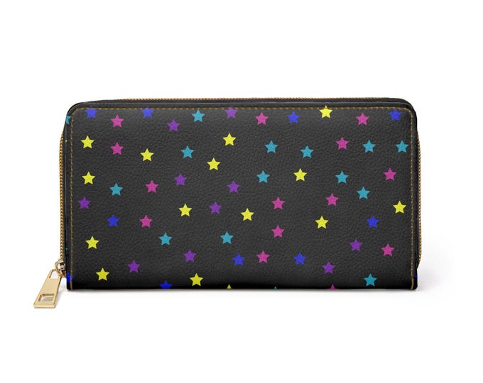 Rainbow Stars Zipper Wallet