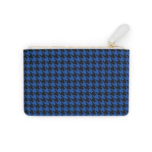 Blue and Black Pattern Mini ID Coin Clutch Bag
