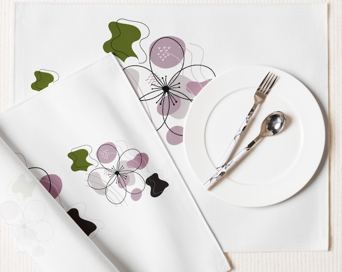 White Boho Style Kitchen Placemat Set