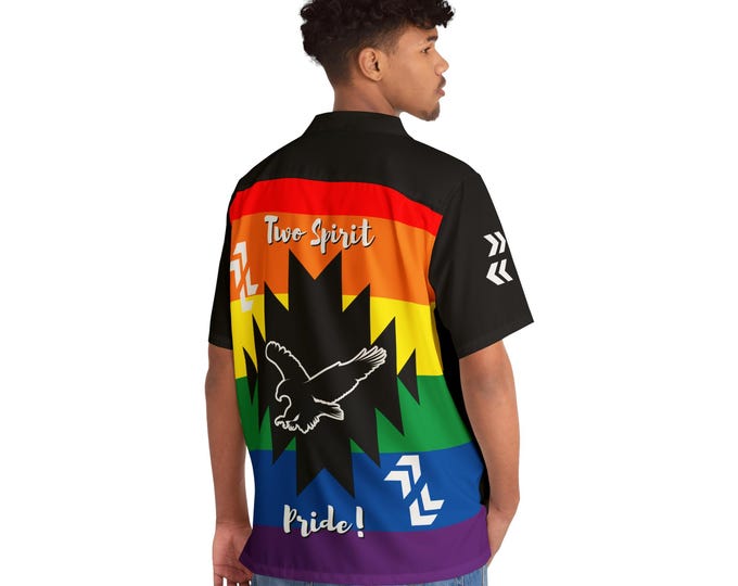 Two Spirit Pride Men's Hawaiian Shirt (AOP)