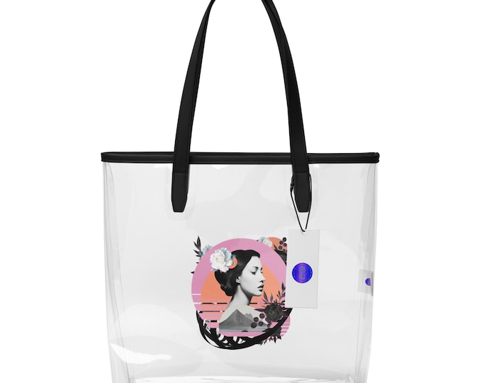Clean Girl Minimalist Clear Tote Bag – Transparent Stadium Bag for Concerts, Festivals, Beach, Travel, Everyday Chic Carryall